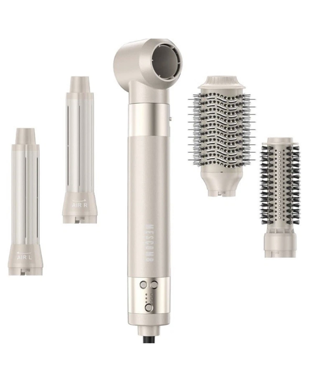 Mescomb 5-in-1 Hot Air Styler 110,000 RPM W/Auto Wrap Curlers Salon Quality Hair