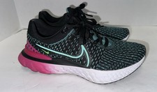 Nike React Infinity Run Flyknit 3 Womens Size US 9 Black Pink Shoes Sneakers
