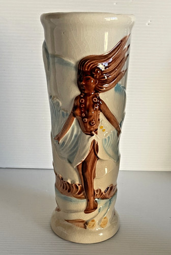 Islander Surfer Girl Tiki Mug Stockton California Otagiri Mercantile Company 8”