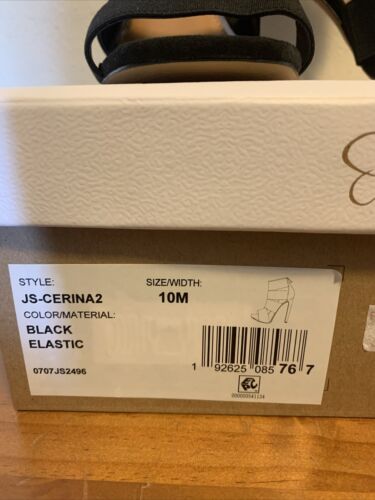 NIB Jessica Simpson “Cerina2” Elastic Strap Heels Black Size 10 - Picture 2 of 6