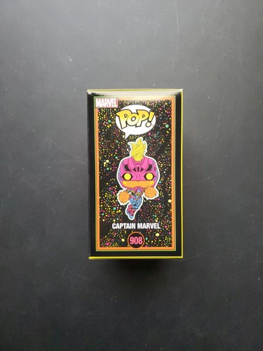 Funko Pop Captain Marvel Avengers Endgame Black Light #908 Target Exclusive - Picture 2 of 5