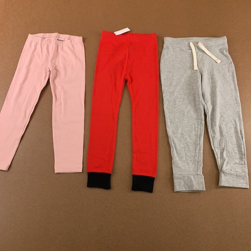 Old Navy Toddler Girl Size 4T Pink Gray Red 3 Piece Pull On Pant Set New - Picture 7 of 7