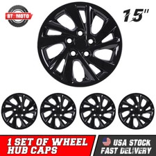 4x15 Inch Black Hubcaps For 2017-2020 Hyundai Elantra Sedan Wheel Rims Covers