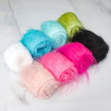 2 Rollen Kunstfell Stoff Streifen Lang Plüsch Band Rand Weich DIY Sew Craft Mode