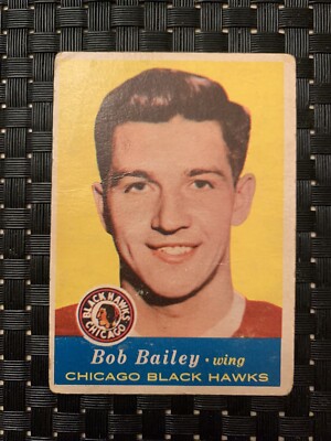 1957-58 Topps Bob Bailey #19 VG Vintage Hockey Card (see pics - Small Creases)