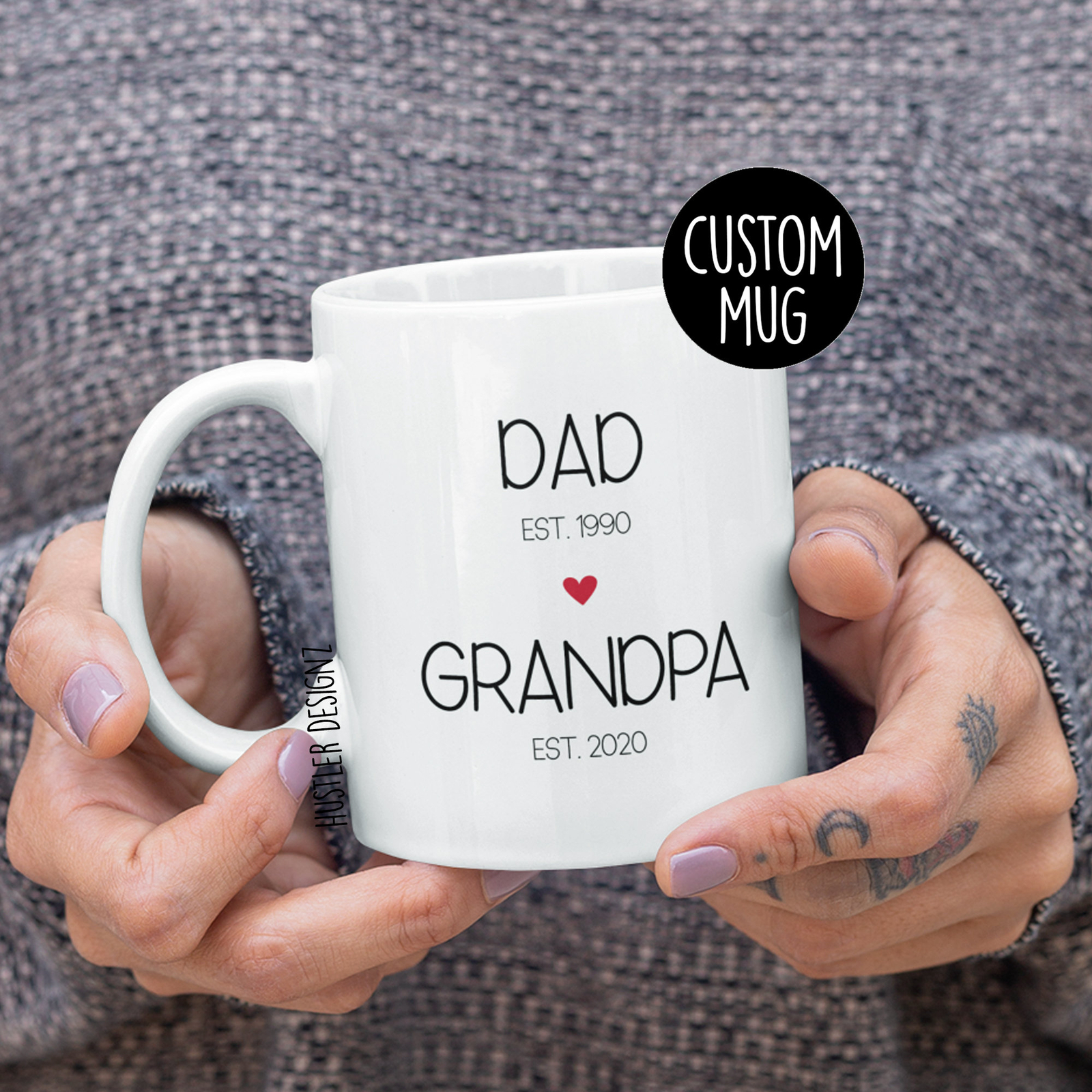 Dad To Grandpa Mug Dad Est Grandpa Est Pregnancy Announcement New Grandpa Gift