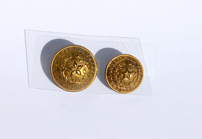 RARE 2 UNIFORM BUTTON - BOARDING SCHOOL OF THE BROTHERS TOURS - S & R PARIS - D:18.21mm
