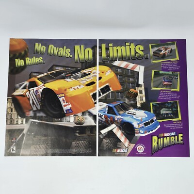 NASCAR Rumble Sony PlayStation PS1 No Limits Print Ad/Poster Official Promo Art