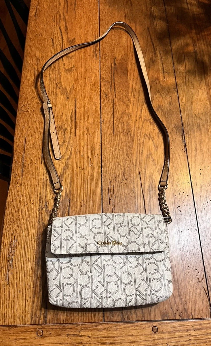 Calvin Klein Chain-Strap Crossbody Bag - Neutrals