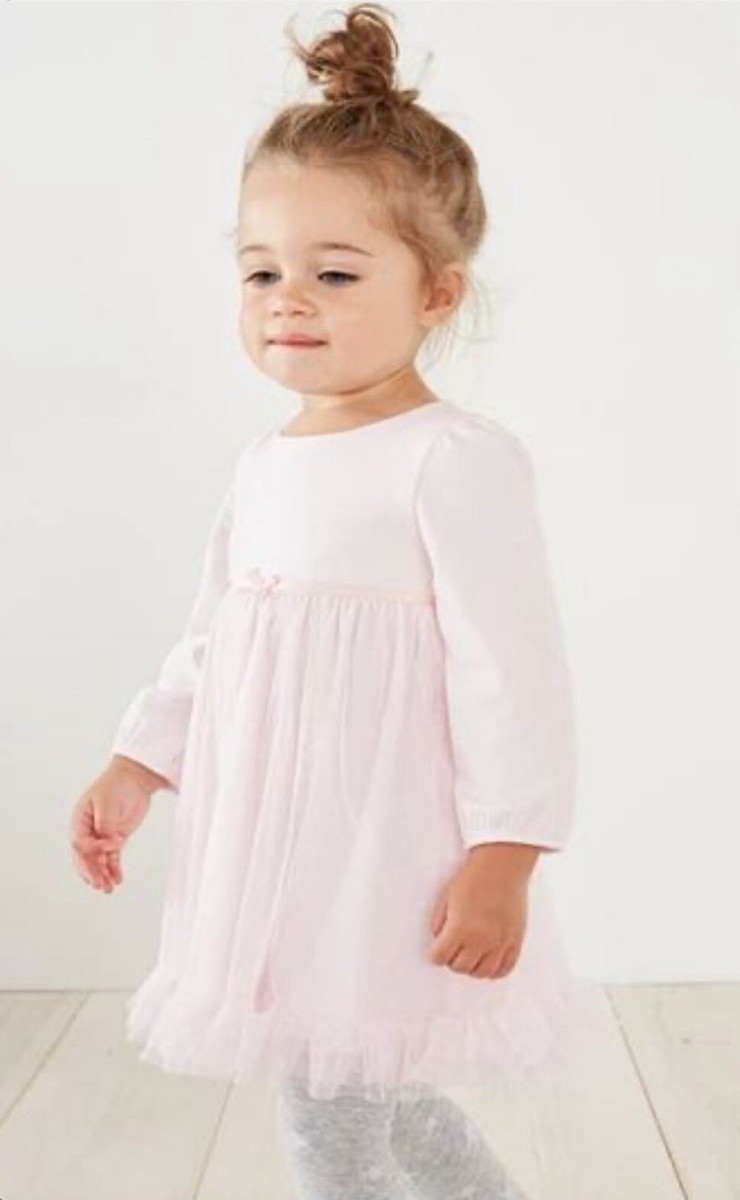 tutu jersey dress The White Company Long-Sleeved Size 9-12 Months Tulle dress