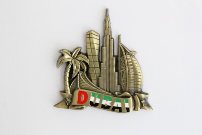3D-DUBAI-UAE-Souvenir Kühlschrankmagnet Küche Deko Urlaubsgeschenk-Metall