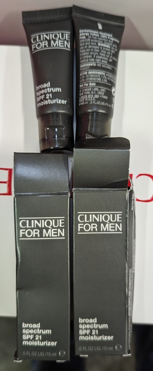 Lot of 2 Clinique Skin For Men Board Spectrum Moisturizer 0.5oz/15