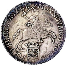 Netherlands Zeeland 1785 Ducaton Silver Rider 31.99 gr. Nice grade. XF condition