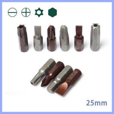 25mm Impact Drill Driver Screwdriver S2 Steel Bit Hex/Phillips/Slotted/Torx Bits