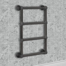 Traditional Style Anthracite Towel Rail 500mm Width  | Designer Central Heating