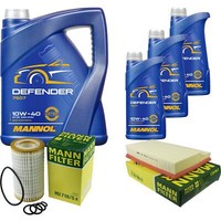 MANN-FILTER Inspektionspaket 8L Mannol Defender 10W-40 FüR Mercedes-Benz Clk