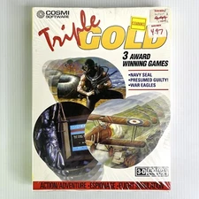 SEALED MS-DOS Cosmi Triple Gold Collection Navy Seal War Eagles PC Game 3.5"