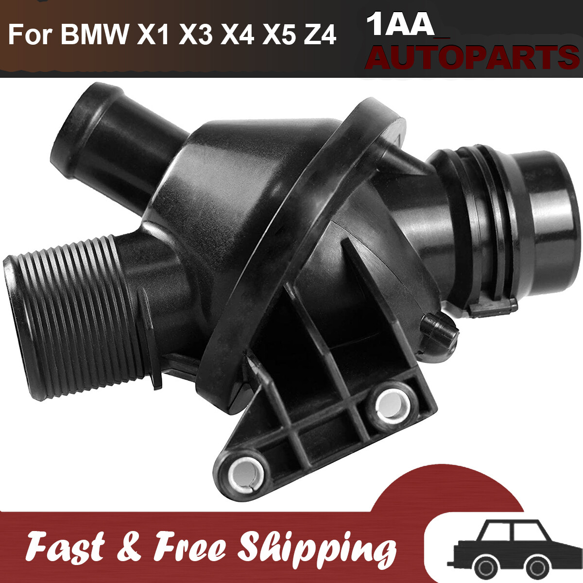 Engine Coolant Thermostat Assembly For BMW 328i, X3, Z4 & More - OEM Replacement - View #3