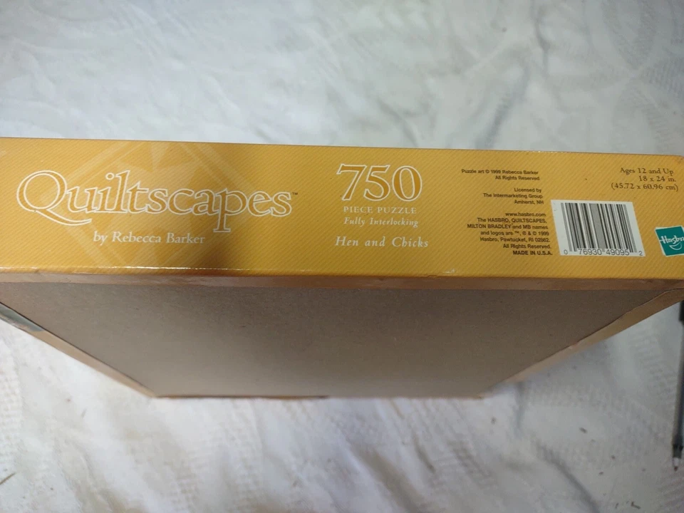 Nuevo rompecabezas de 750 piezas Hen and Chicks de Rebecca Barker Quiltscapes Hasbro Foto 3 de 3