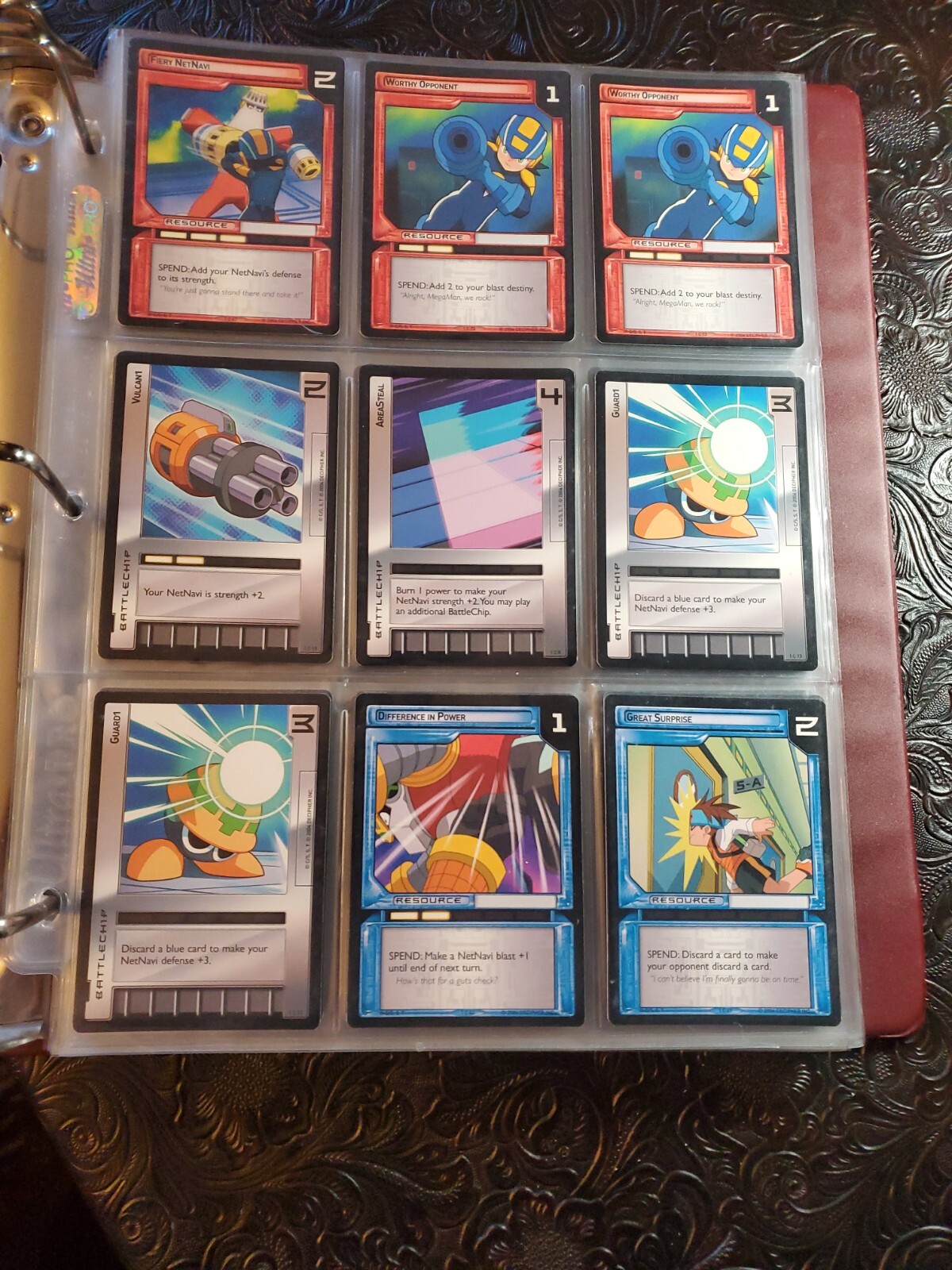 Mega Man NT WARRIOR Trading card game 2004 binder lot 120 cards