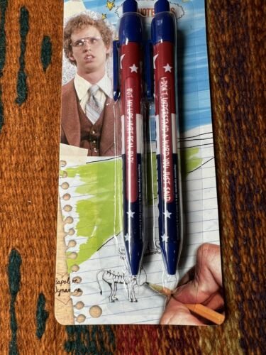 RARA confezione da 2 penne citazione film Napoleon Dynamite 2006 vintage - Foto 3 di 5