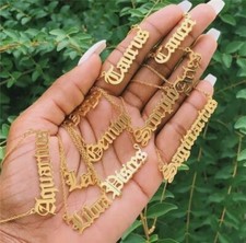 Zodiac Sign Horoscope Necklace Gold Plated Silver Leo Virgo Astrology Jewelry