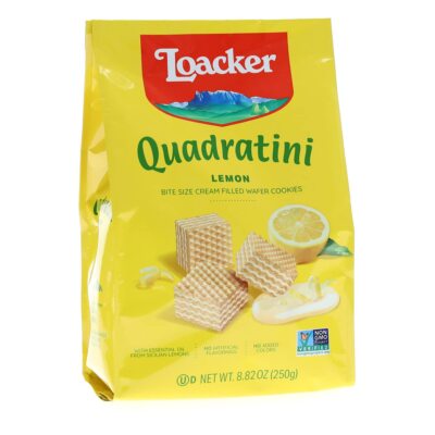 Loacker  Quadratini Lemon Wafer Cookies  8.82 Oz