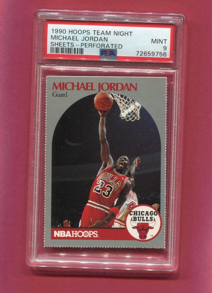 MICHAEL JORDAN CHICAGO BULLS 1990 HOOPS TEAM NIGHT SHEETS