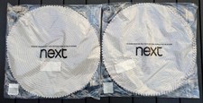 NEXT Grey Pom Pom Placemats x4 BNWT 36cm Diameter Dining Table Place Mats Pompom