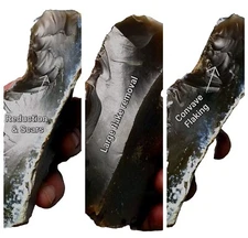 Large Rare Prehistoric British 'Upper Paleolithic' Triangular Flint Bladed Tool