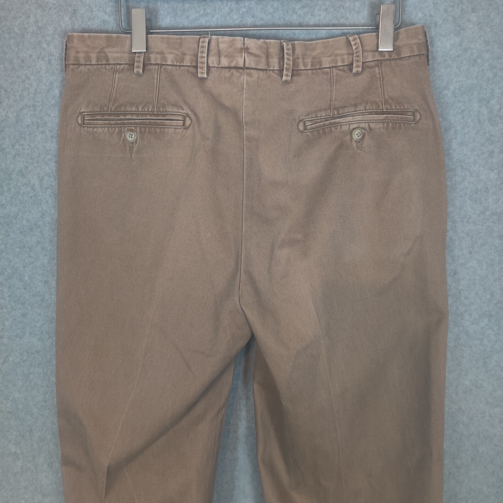 Peter Millar Pants Men 32 Solid Beige Flat Front … - image 7