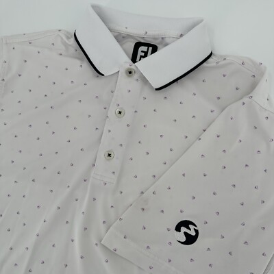 FootJoy Polo Shirt Mens Medium Pablo Creek Performance Stretch Golf Casual