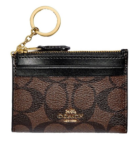 Coach Striped Accessory Pouch Leather Brown | eBay