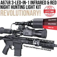 Wicked Lights A67iR 3-LED-In-1 Infrared & Red Night Hunting Light Kit W2056