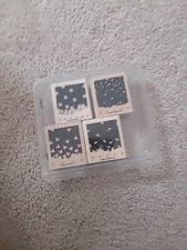 Stampin' Up Gently Falling 2008 Wood Mount Rubber Stamp Set of 4