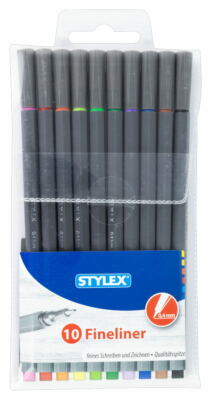10x Fineliner  0,4 mm Filzstift Set Tintenschreiber für Schule Büro Fasermaler