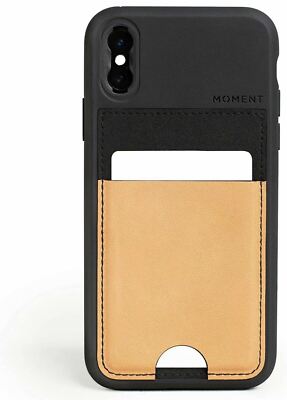 Moment iPhone X / XS Wallet Photo Case, Natural Leather. BRAND NEW - SEALED.
