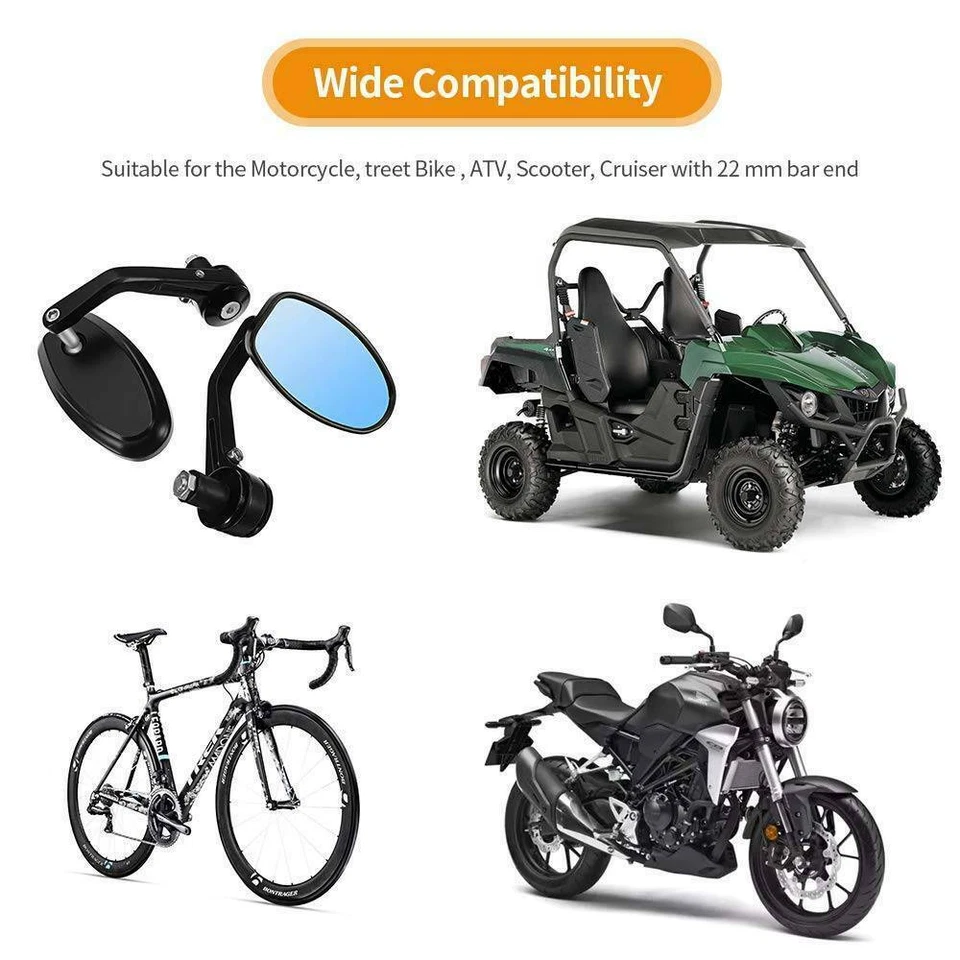 Espejos retrovisores con extremo de barra de 7/8" para motocicleta Moto Guzzi V7 Stone Classic V9 V11 Foto 4 de 4