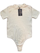 Ivory Ribbed Bodysuit S/M