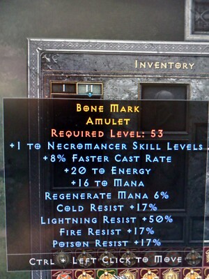NECRO AMULET: 8% FCR, 50 LIGHT RESIS, ALL RESIS! Diablo 2 resurrected (PC,PS4/5)