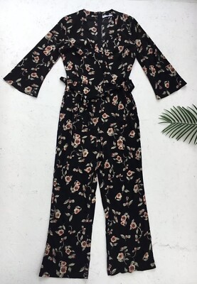 Glamorous at ASOS Tall Black Floral Jumpsuit UK UK