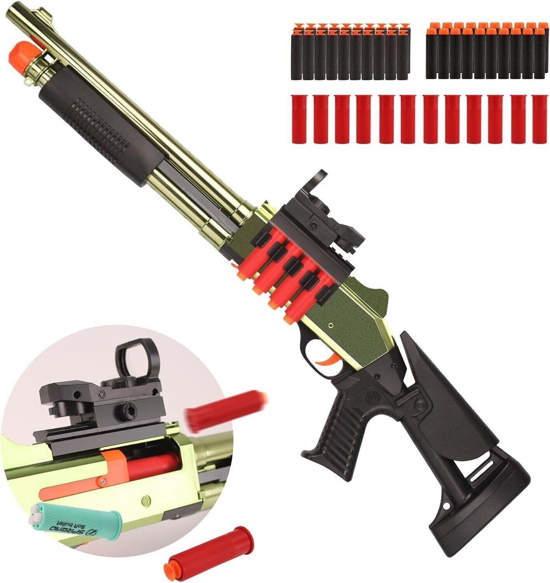 XM1014 Hand Loaded Soft Bullet Toy Shotgun w/ Shell Ejection
