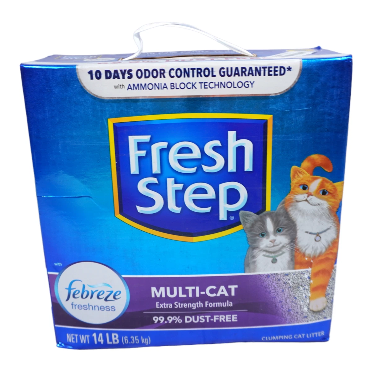 Fresh Step Multi Cat Extra Strength Formula Febreeze Clumping Cat Litter 14LB