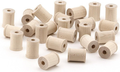 Products Wooden Spools for Arts and Crafts   Splinter Free   1 Inch, 18 Pieces (