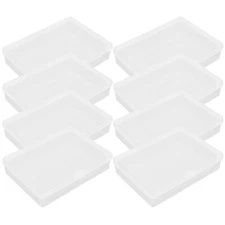 8pcs Playing Game Cards Storage Boxes Empty Poker Cards Boxes Clear Card Cases