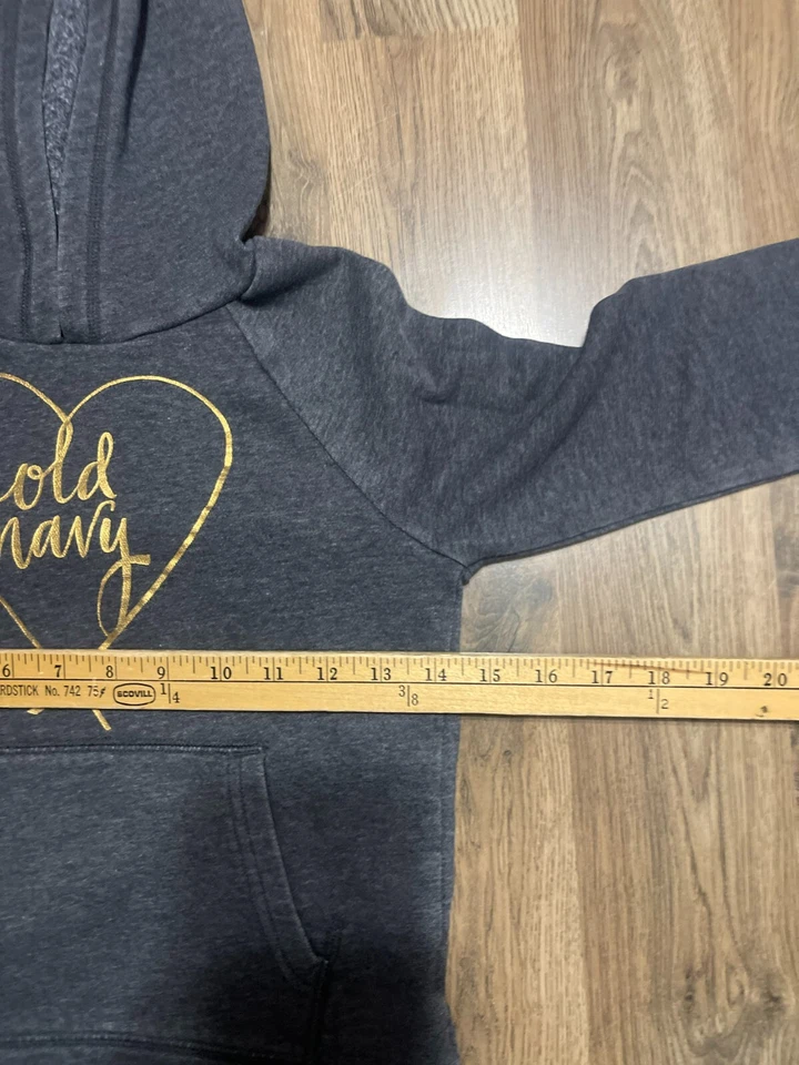 Suéter Azul Marino Antiguo, Niña Juvenil Talla Pequeña, Gris, Pullover, Sudadera con Capucha Manga Larga Foto 4 de 4