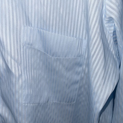 Sears Perma Prest Men's Shirt 16 32-33 Button Up Light Blue Retro Vintage - Picture 6 of 14