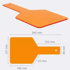 Orange Handheld Dental Shield Plate Eye Protector Curing Light Shield Protective