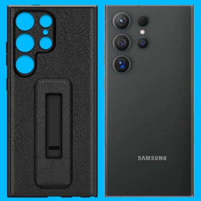 Easy to Install Push-Pull Bracket TPU Case f Samsung Galaxy S24 Ultra SM-S928U