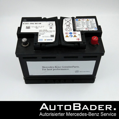 Original Mercedes AGM Autobatterie Starterbatterie Batterie 12V 70Ah A0019828008